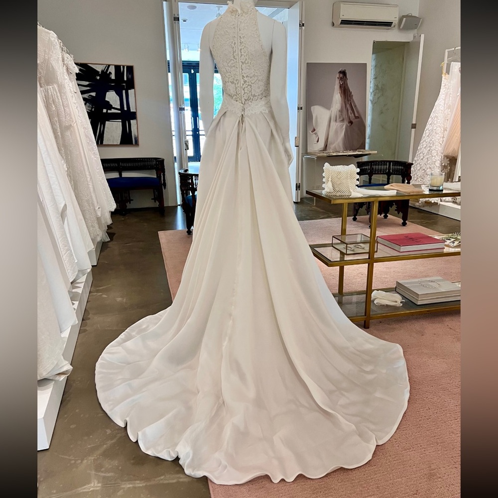 Custom wedding dress overskirt by Francesca Miranda